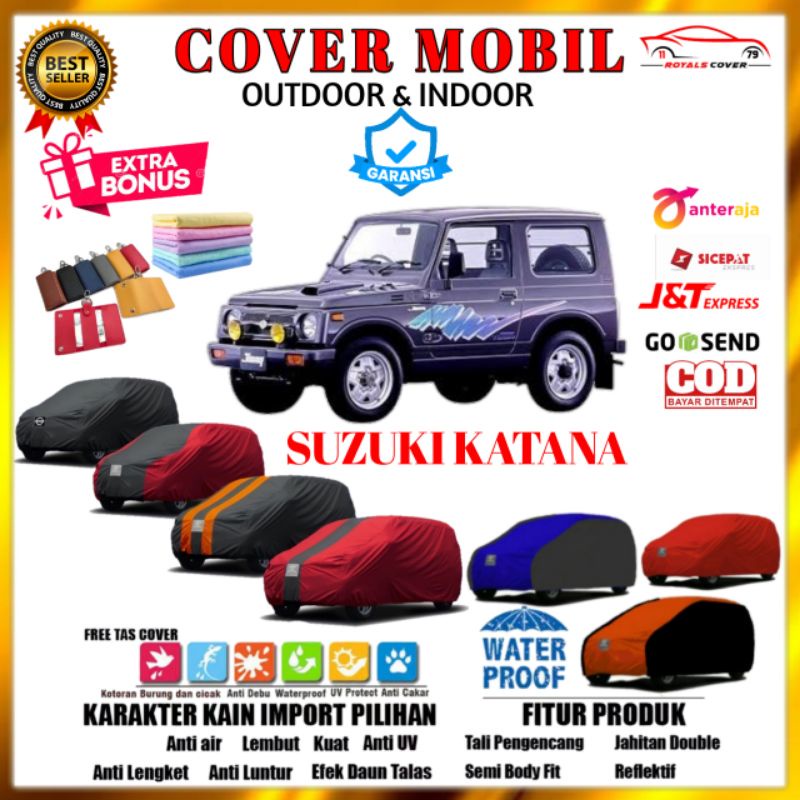 Body Cover Mobil Katana, Sarung Mobil Suzuki Katana 2006, 2007, 2008, 2009 / Selimut Tutup Penutup Kerudung Jas Pelindung Mantol Mantel Mobil Suzuki Katana Outdoor Waterproof Anti Air