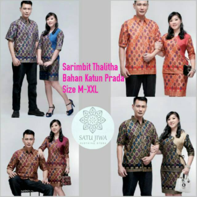 ATASAN COUPLE BATIK Sarimbit KELUARGA THALITHA seragam kebaya batik kantor couple batik modern