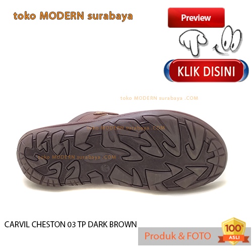 CARVIL CHESTON 03 TP DARK BROWN sandal anak sandal sopan casual slide selop