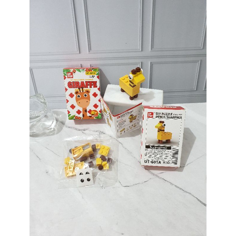 serutan lego animal/sharpener lego animal/rautan bongkar pasang/diy puzzle-Jerapah