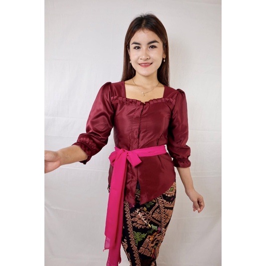 KEBAYA JADI SUTRA SILK/ KEBAYA SABRINA SILKY / KEBAYA BALI - kebaya silk terbaru - kebaya wanita Indonesia -KEBAYA MODERN