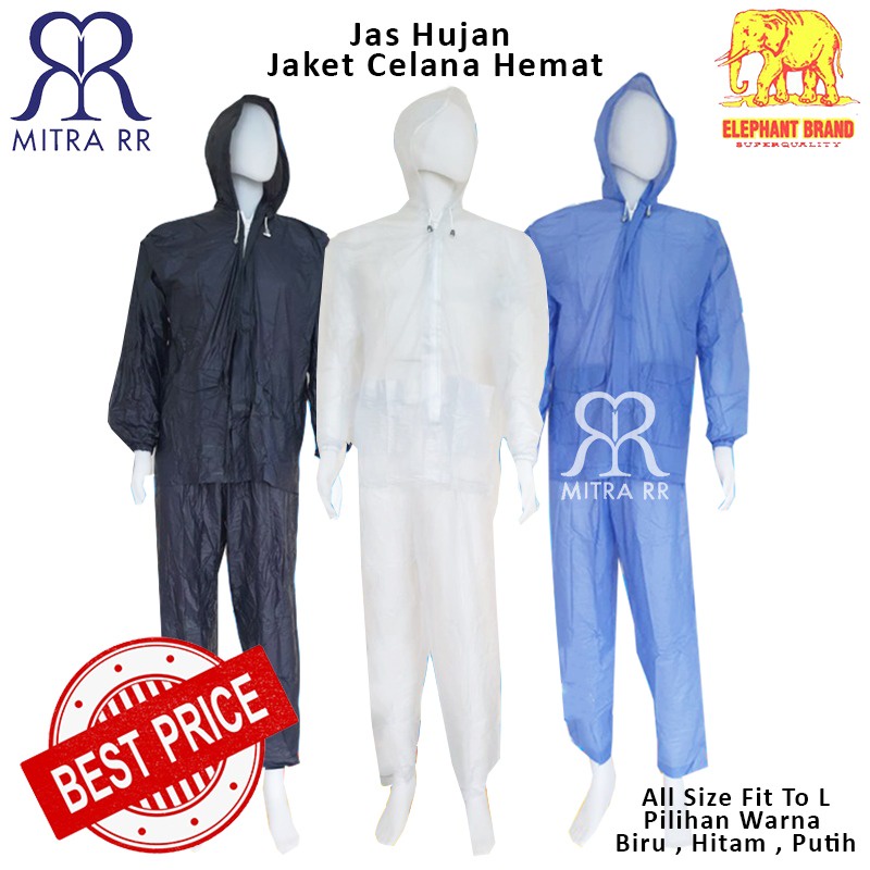 Jas Hujan Jaket Celana Hemat Jas Hujan Stelan Elephant Brand Rainsuit Murah