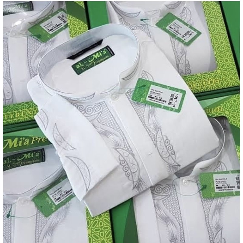 Baju Koko Dewasa AL - Mia Lengan Panjang Putih