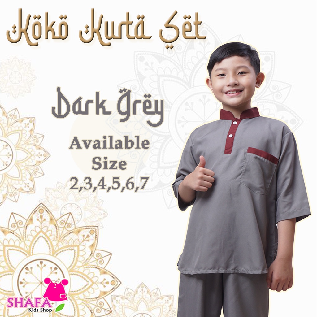 SETELAN KOKO ANAK / PAKAIAN MUSLIM ANAK LAKI-LAKI / SETELAN BAJU KOKO KURTA PAKISTAN USIA 2 - 8 TAHUN / BAJU KOKO ANAK LAKI-LAKI 02