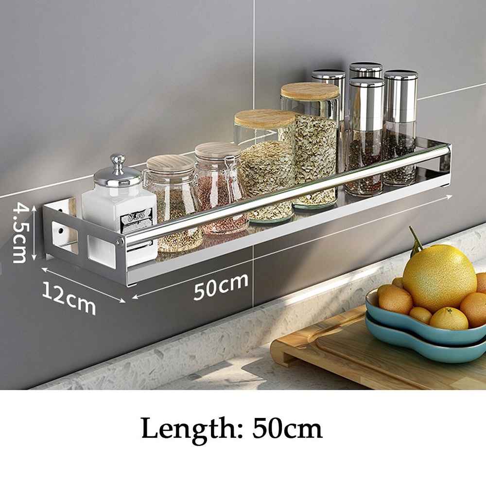 Rak Gantung Dapur Wall Mounted Stainless Steel 50 cm - E011