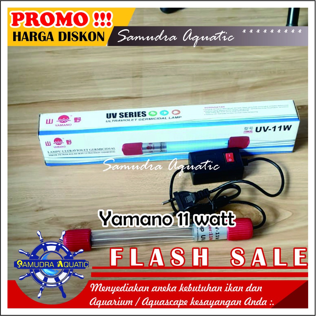 Lampu Aquarium UV 11 WATT Lampu Ultraviolet,  UV Lamp Ultra Violet (GRATIS Buble dan Kardus)