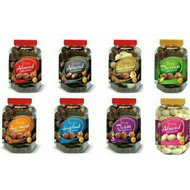 

Alfredo Chocolate Jar 450gr Coklat Toples Almond Dark Chocolate White Chocolate