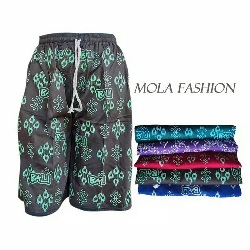 CELANA PENDEK KOLOR PRIA MOTIF BALI
