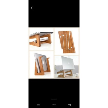 Stand leptop ,Wood Leptop stand portable,, meja leptop kayu