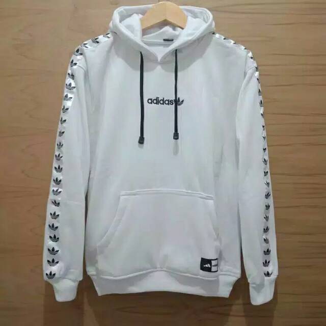 GRADE ORIGINAL - Size M L XL XXL - Jaket Hoodie ADIDAS TNT Putih Premium Sweater Jumper Fleece Tebal