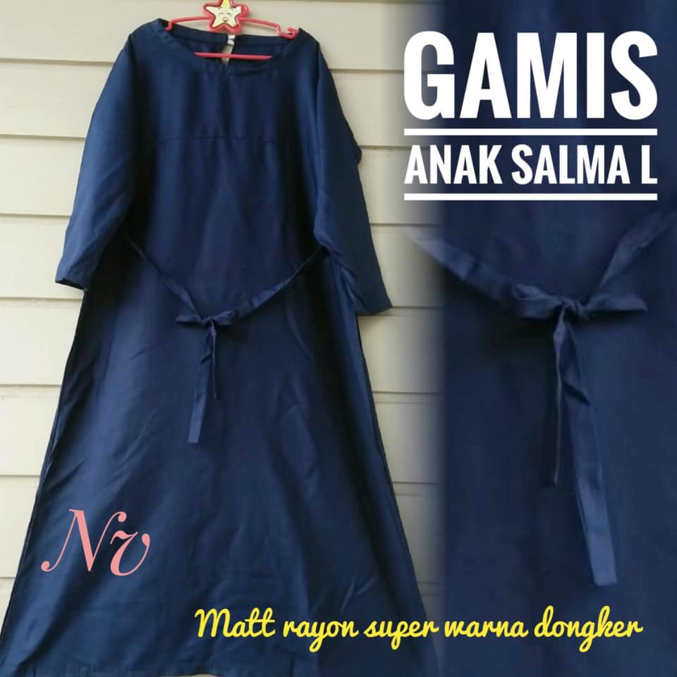 BAJU ANAK GAMIS POLOS SALMA(L)