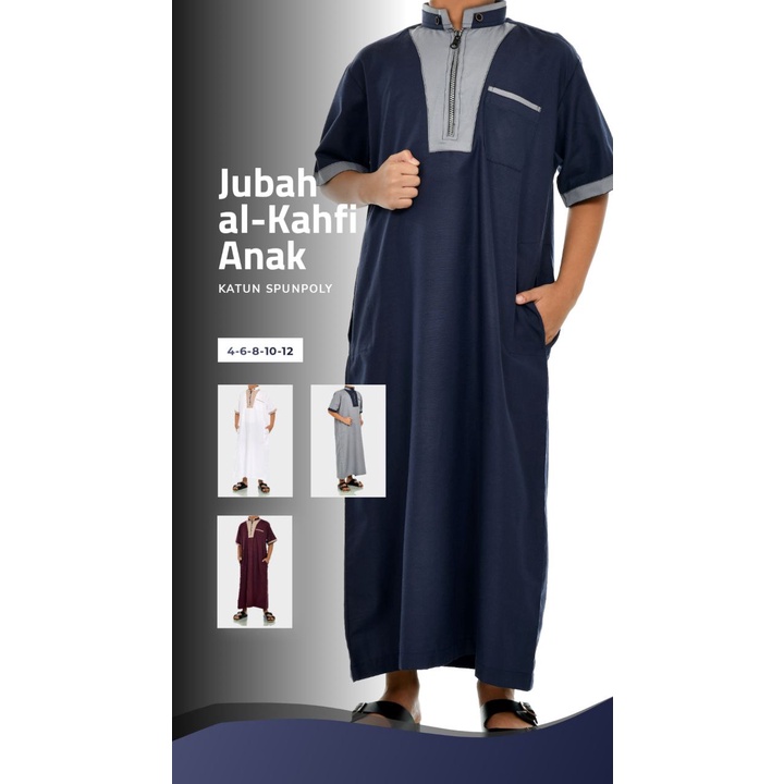 Al kahfi Jubah Anak Laki Laki Katun Spunpoly