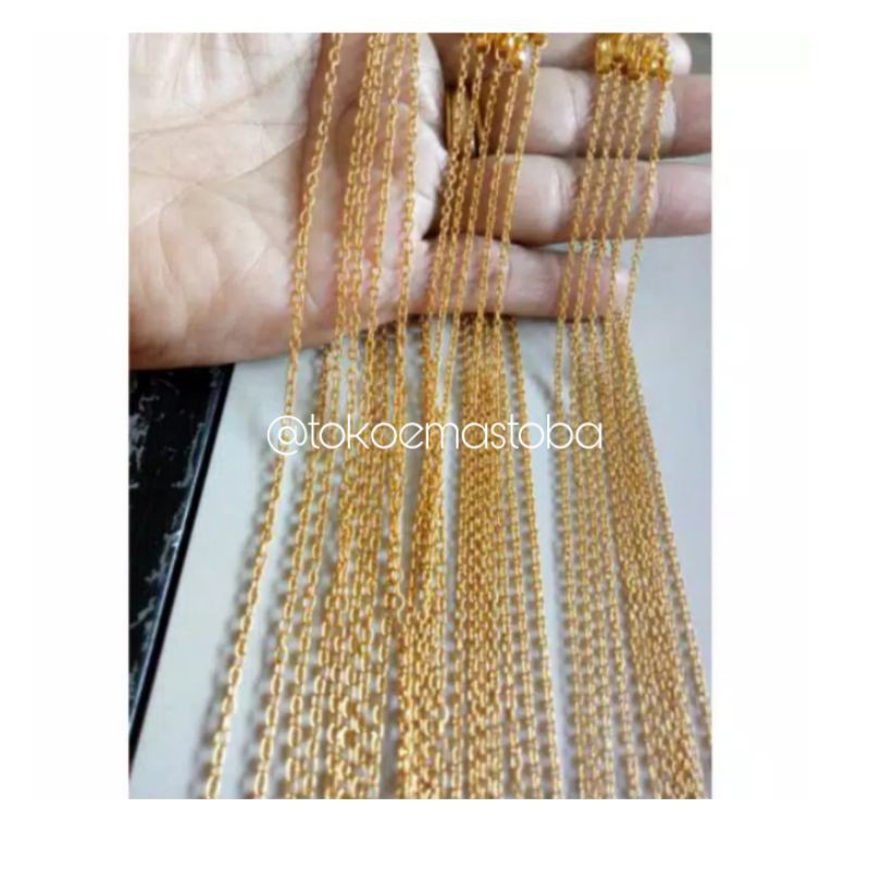 acc Kalung  rante polos emas london emas balige emas 24karat 99.9% berat sesuai variasi