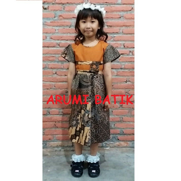 Dress Dres Terusan Baju Batik Anak Perempuan 2702 BALITA TK SD PAUD