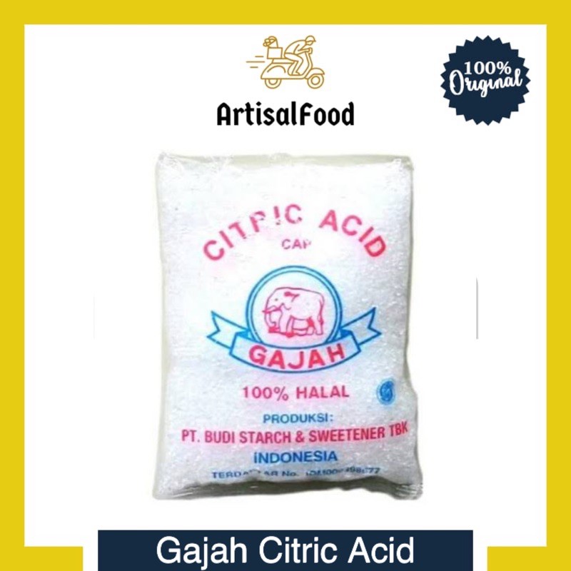 

CAP GAJAH CITRIC ACID 50gr asam sitrat ORI btp