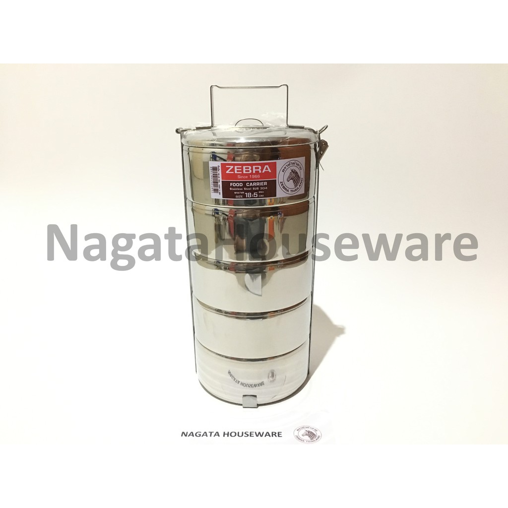 Rantang Susun 5 Stainless / Rantang Zebra Stainless / Rantang Stenlis Tebal / Rantang Stenles / Tier