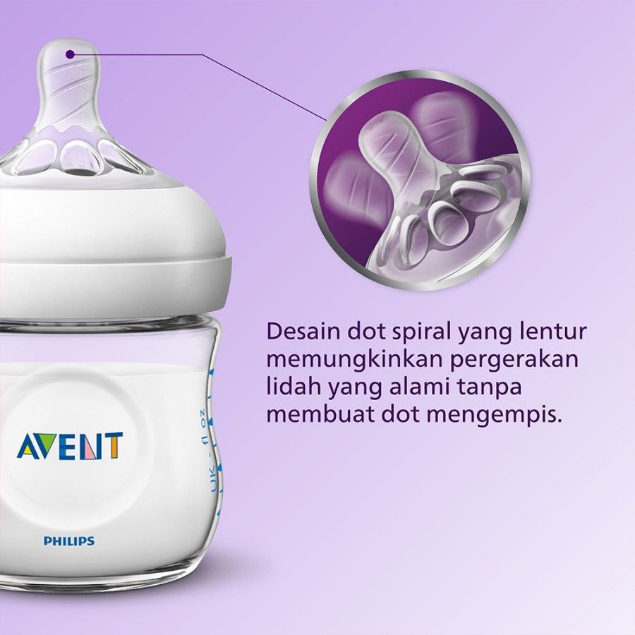 Philips Avent Natural Bottle 4oz 4 Oz  / 125ml 125 ml 0M+  Newborn Botol Susu Bayi