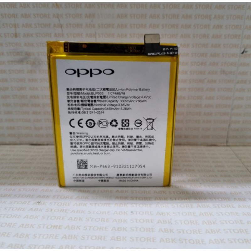 Baterai Batre Battery OPPO R15 BLP663 Ori