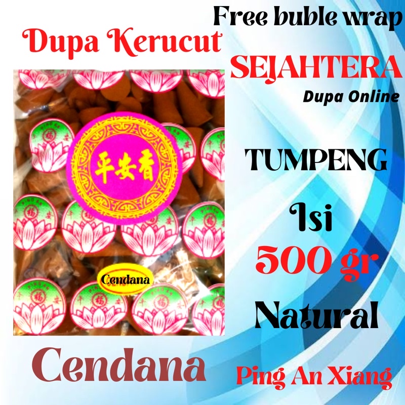 Dupa Tumpeng Ping An Xiang Wangi “Cendana” Pouch 500gr Natural