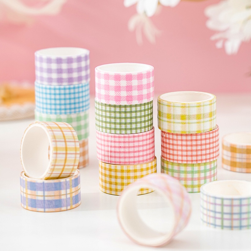 4 Rolls Vintage Stripe Masking Tape Sticker Simple Deco Washi Tape