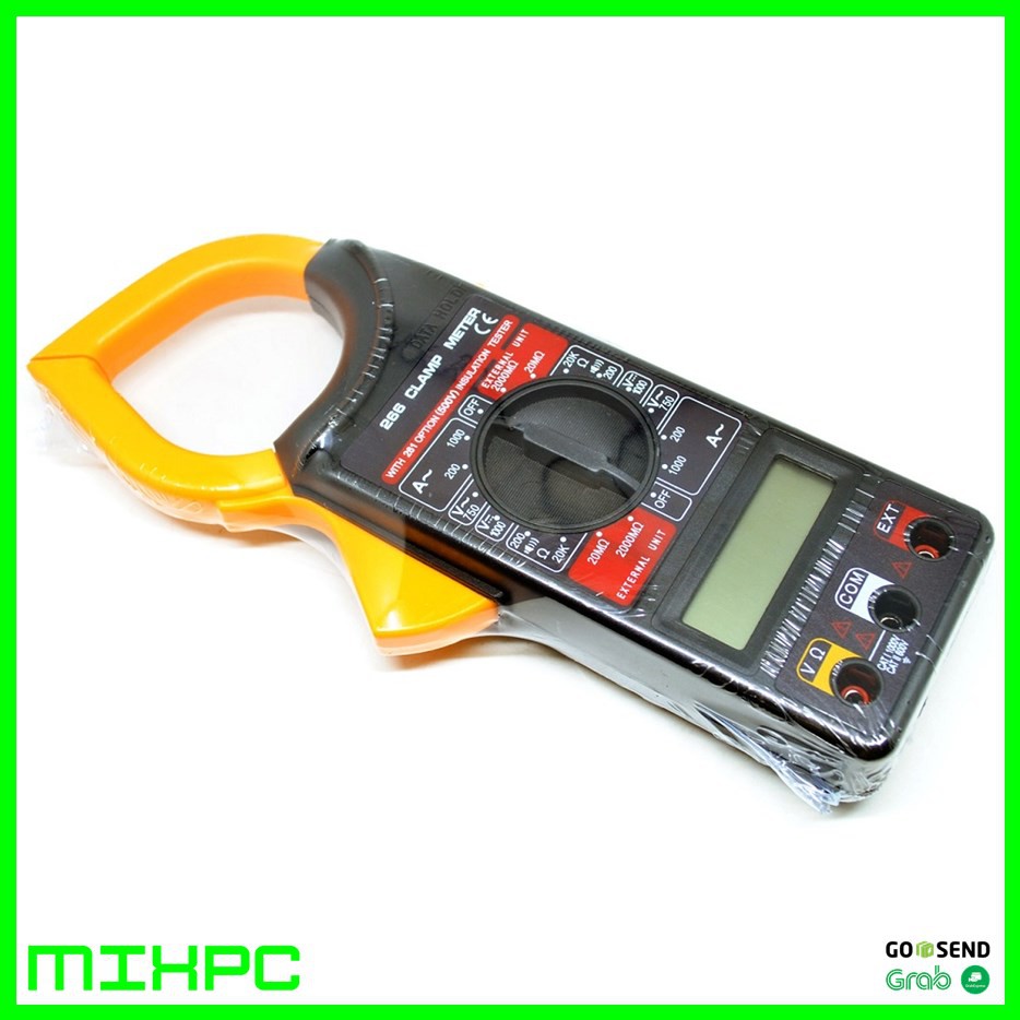 Digital Multimeter / Alat Ukur Listrik / Clamp Multimeter - Black