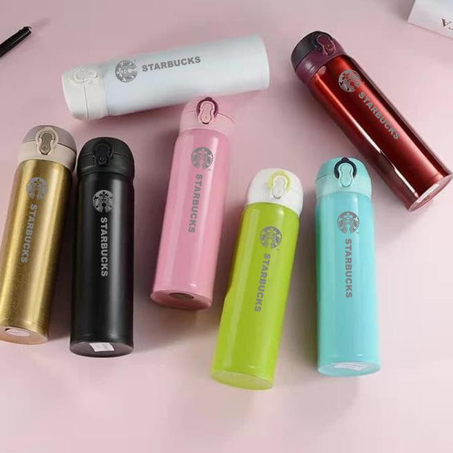 Murmer<ust..>194NF  TUMBLER TERMOS GELAS BOTOL MINUM STARBUCKS COFFEE PROMO MURAH SOVENIR - Putih