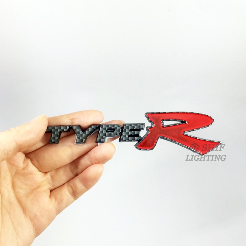 1pc Stiker Emblem Tiper MUGEN Carbon Fiber Untuk Mobil Honda