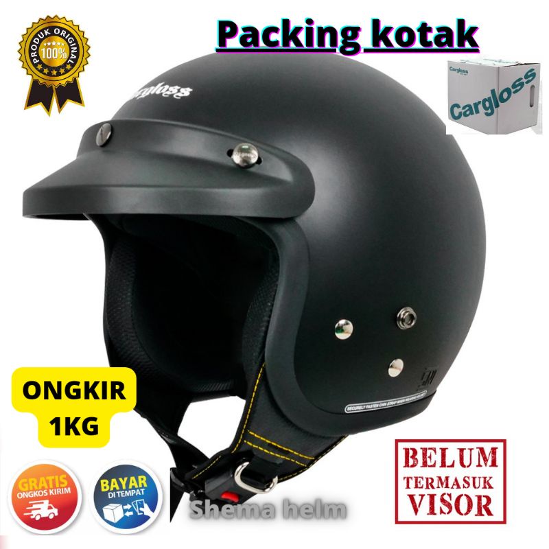 Helm Cargloss hitam dop doff ll belanja dari rumah ll big promo ll COD II GRATIS ONGKIR