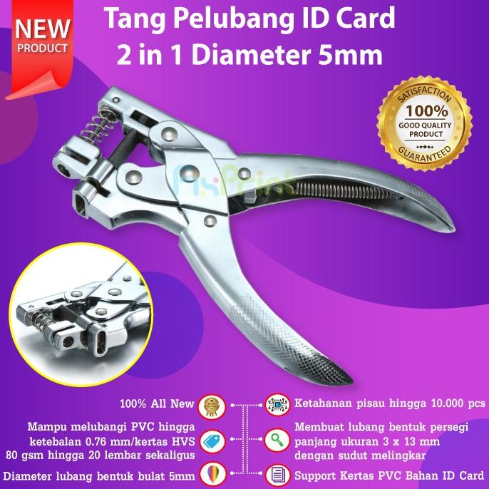

] Tang Pelubang ID Card 2 In 1 Diameter 5mm Alat Plong Kertas PVC 5mm