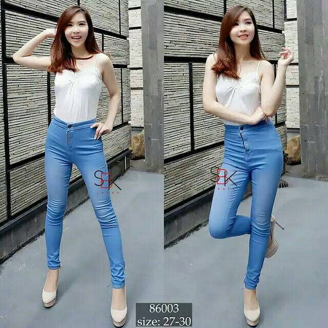 Celana jeans hw highwaist wanita celana jeans panjang wanita skinny