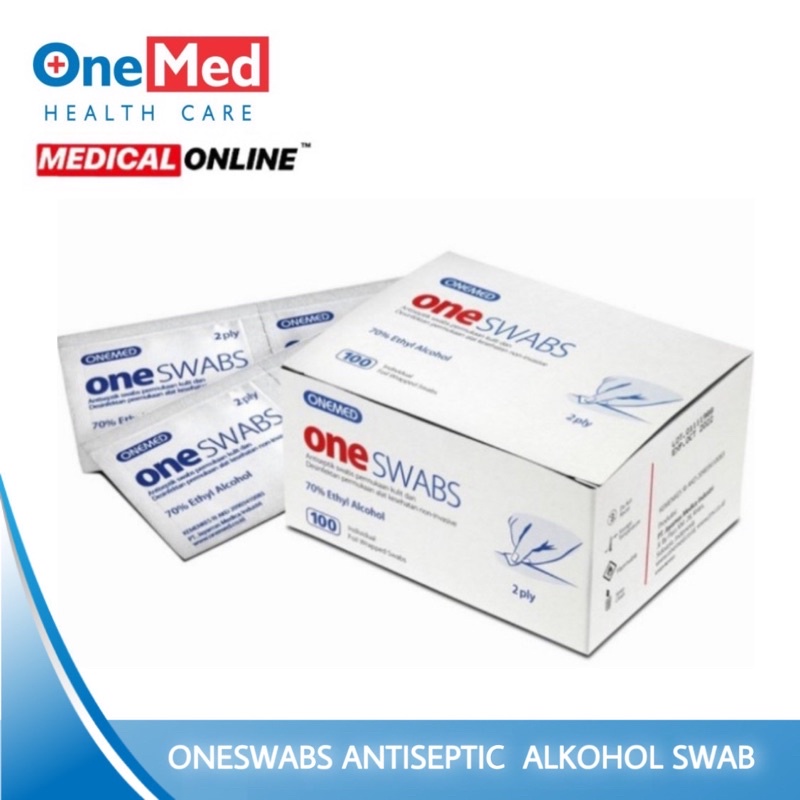 TISSUE ONESWAB PEMBERSIH SWAB ONEMED ISI 100 PER BOX MEDICAL ONLINE MEDICALONLINE