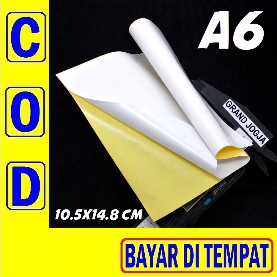 

KOM 7C Eceran 1pc Kertas Stiker A6 10 X 15 Cm Sticker Semicoat Semiglossy 1 Lembar Lem Lengket Grand Jogja