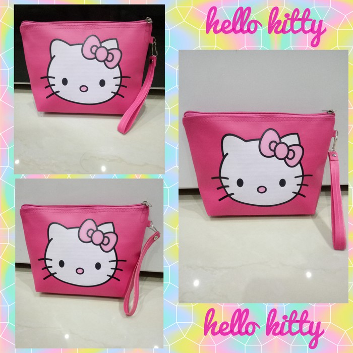 Tas KOSMETIK LUCU Hello kitty UNIK KARAKTER COLORFULL / tas kosmettik