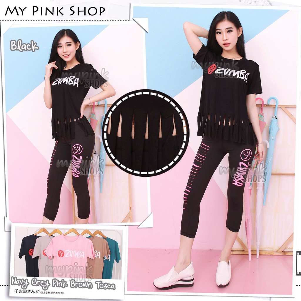 Baju Senam ADZ Loose Crop Zumba Shopee Indonesia