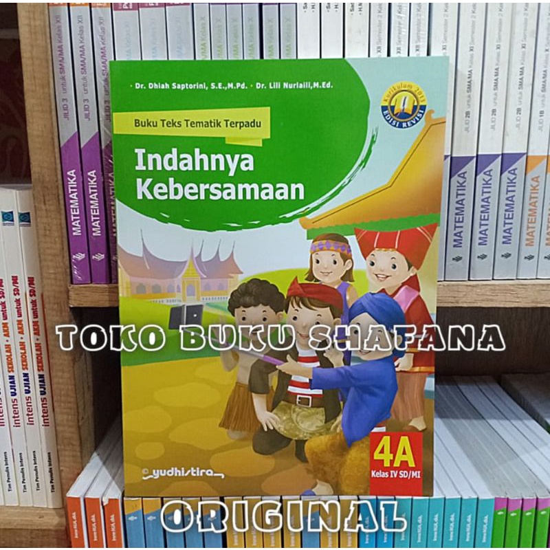 Paket 5 Buku Tematik Terpadu Yudhistira 4A 4B 4C 4D 4E K13 Edisi Revisi Kelas 4 SD ORI