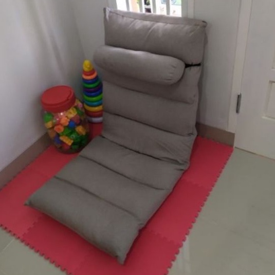 Lazy Sofa Bed Kursi Lesehan Lipat Bantal Santai Bangku Lantai Plus Bantalan