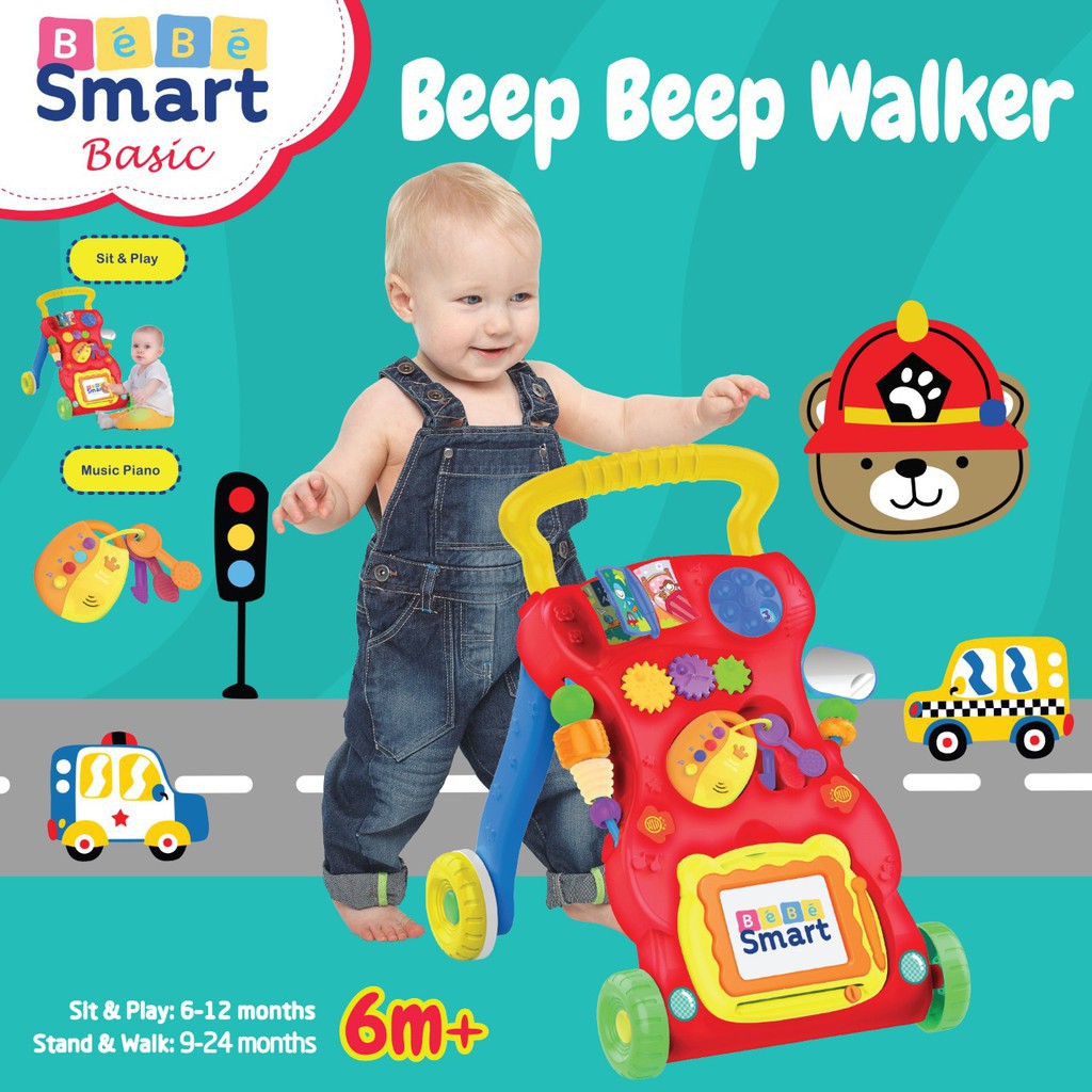 Bebe Smart Beep Beep Walker/alat bantu jalan bayi 6m+