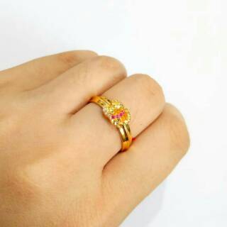  Cincin  elegant model  brand emas  asli Shopee Indonesia 