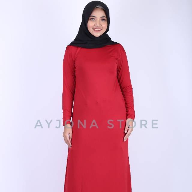 Inner Dress Polos Lengan Panjang Premium Spandek Jersey Berkualitas