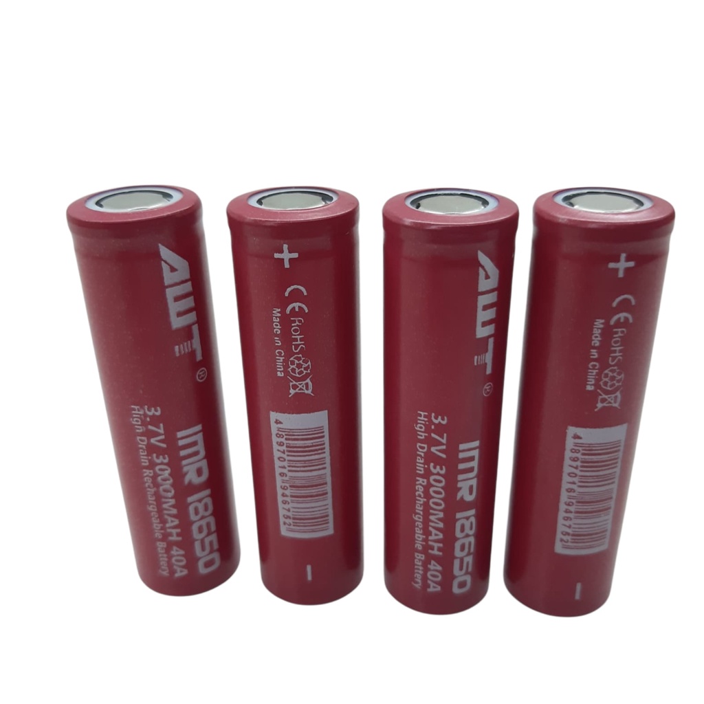 Baterai Charger/Isi Ulang Lithium 18650 Li-ion 3.7V - 3000mAh Flat Top Harga 4 Pcs