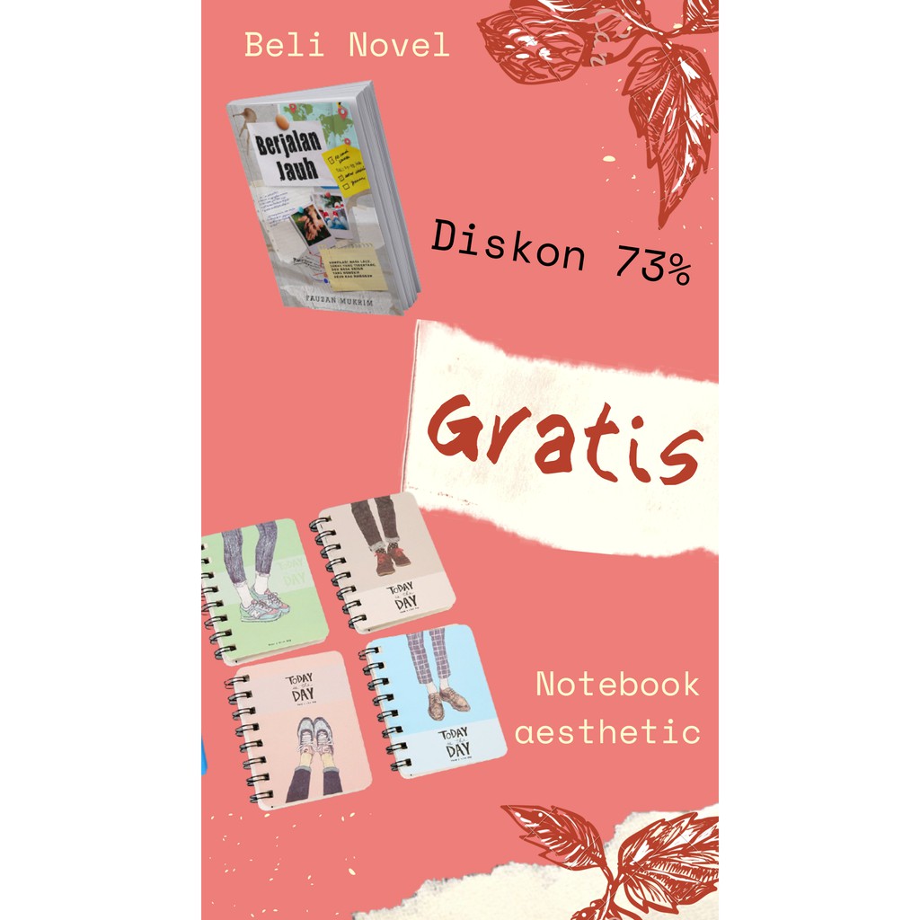 Berjalan Jauh - Fauzan Mukrim - GRATIS BONUS NOTEBOOK MINI - STICKY NOTES - GANTUNGAN LUCU