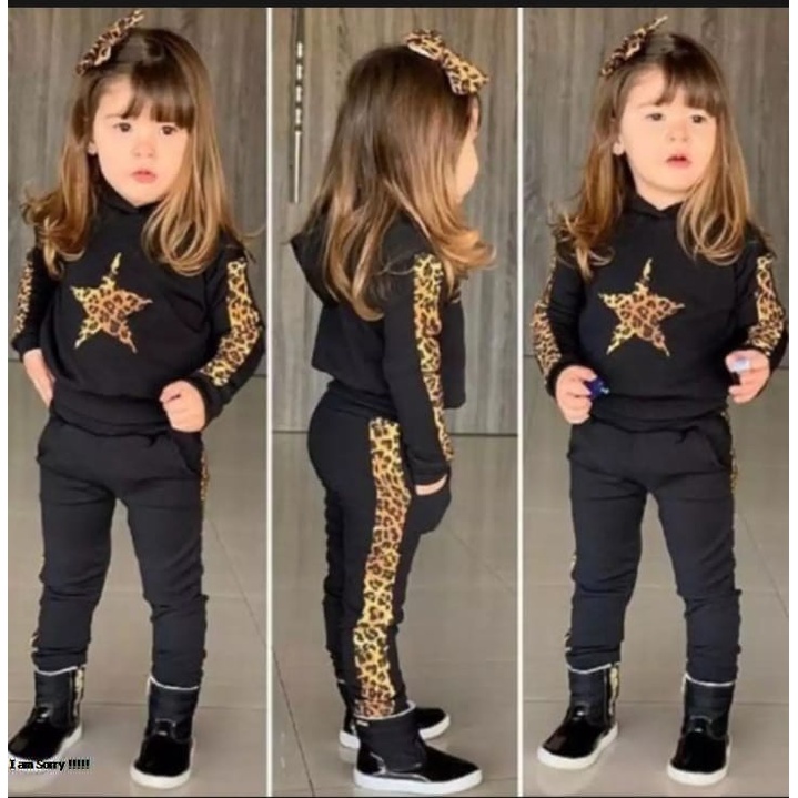 COD-SETELAN HOODIE ANAK BINTANG MACAN 1-5 TAHUN SETELAN HOODIE ANAK KEKINIAN SETELAN HOODIE ANAK TER