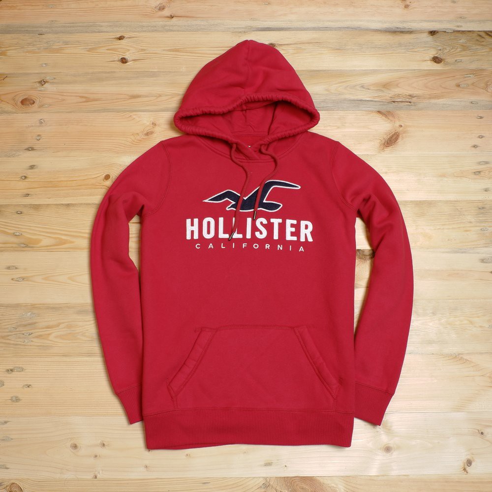 colorblock logo hoodie hollister