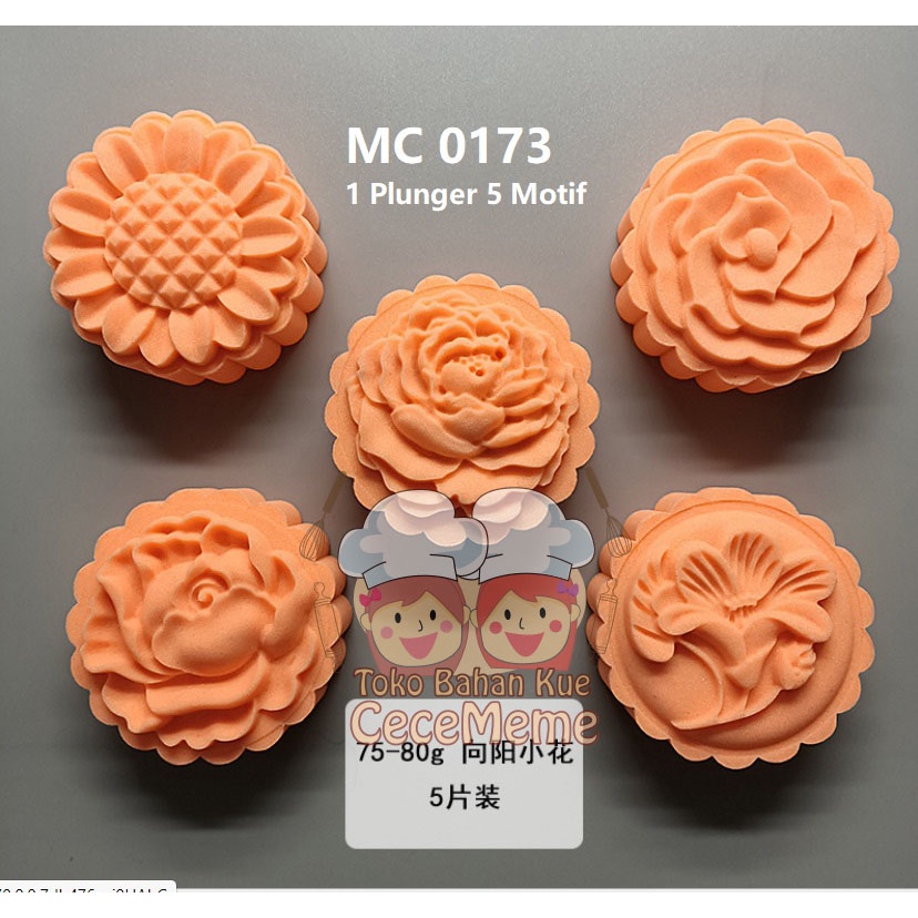 Cetakan Mooncake Kue Bulan Plunger Nastar Pia Bunga Matahari 75gr M173