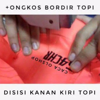 BIAYA TAMBAH BORDIR TOPI DISISI KIRI KANAN