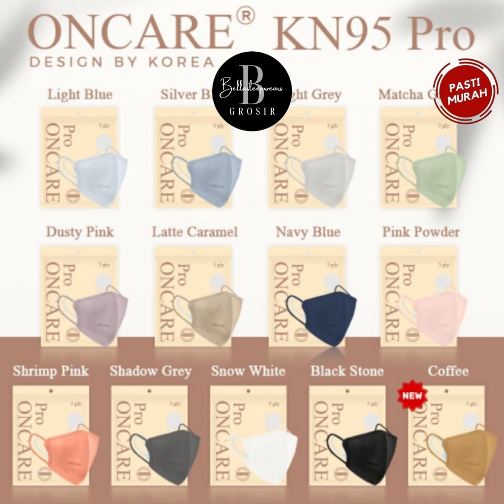 BEST KN95 PRO ONCARE ISI 10 - MASKER KN95 PRO 5PLY ONCARE EMBOS ORIGINAL PREMIUM KOREA DESIGN - BY ONCARE