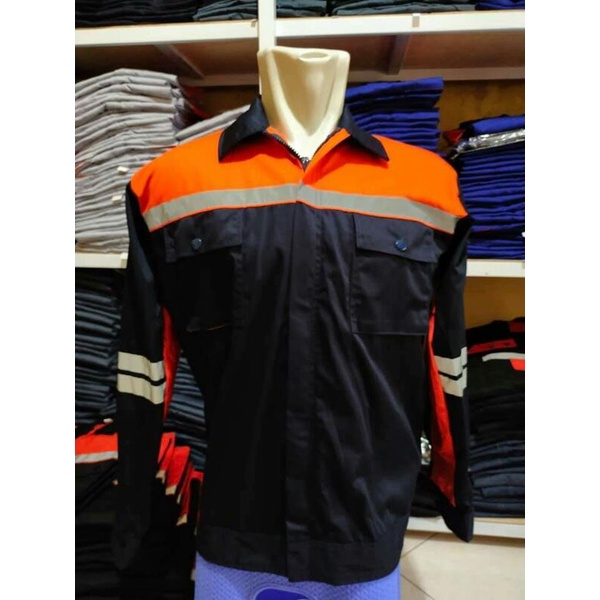 baju kemeja atasan wearpack safety k3 bengkel otomotif welder proyek