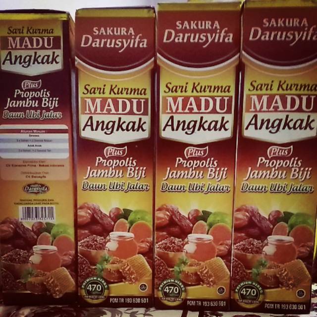 

Madu Sari Kurma Angkak Propolis Jambu Biji Daun Ubi Jalar Darusyifa