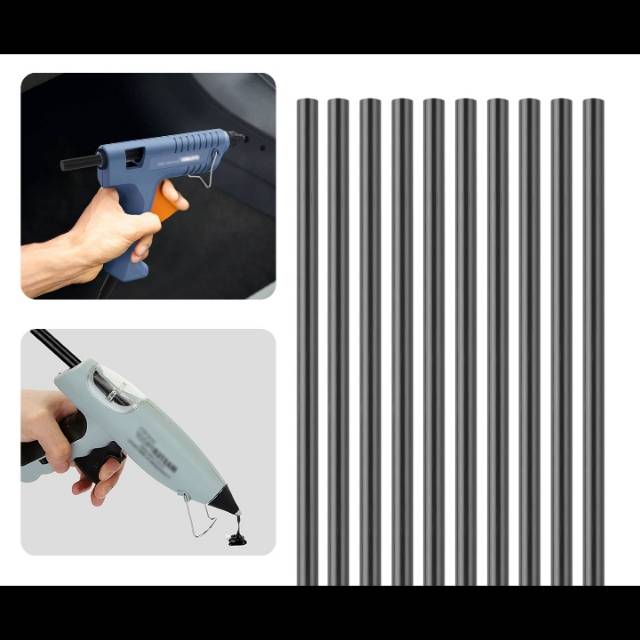 isi lem tembak Warna Hitam ukuran 1.1cm x 18cm - ukuran Besar Glue gun stick refill Black