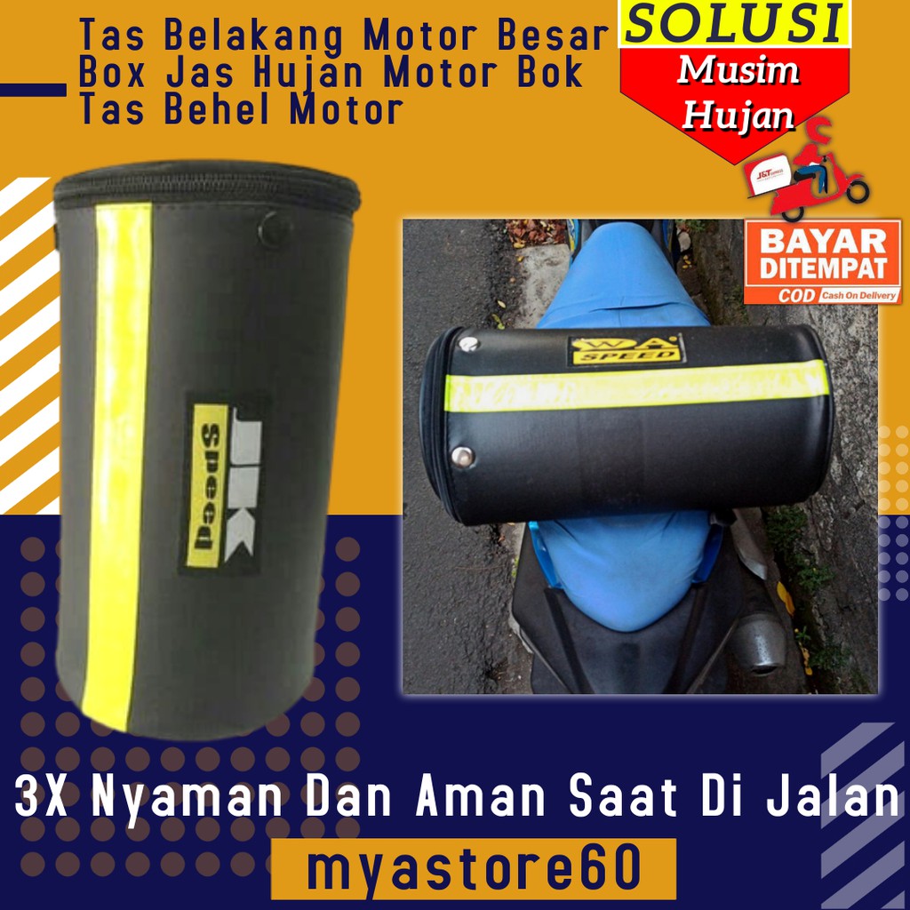 Tas Jas Hujan Belakang Motor Besar Box Jas ujan Bok Tas Behel Aksesoris Variasi Sparepart Motor